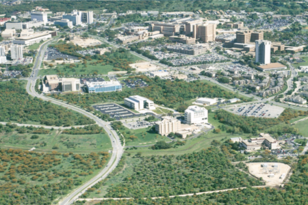 Aerial view of the South Texas Medical Center in San Antonio